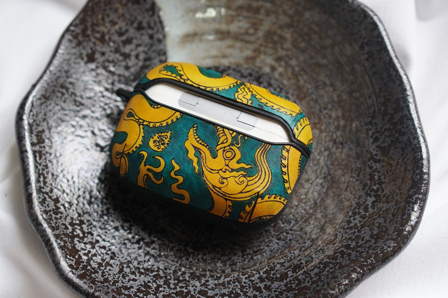 Hand-Painted AirPods Case – " Symbols of Stillness"