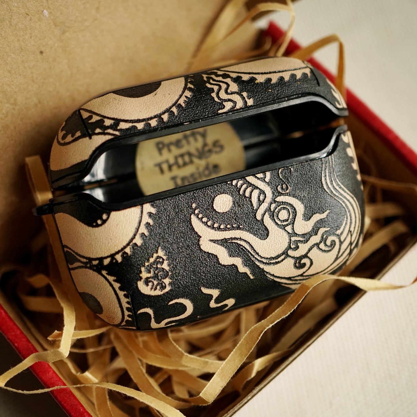 Hand-Painted AirPods Case – " Symbols of Stillness"
