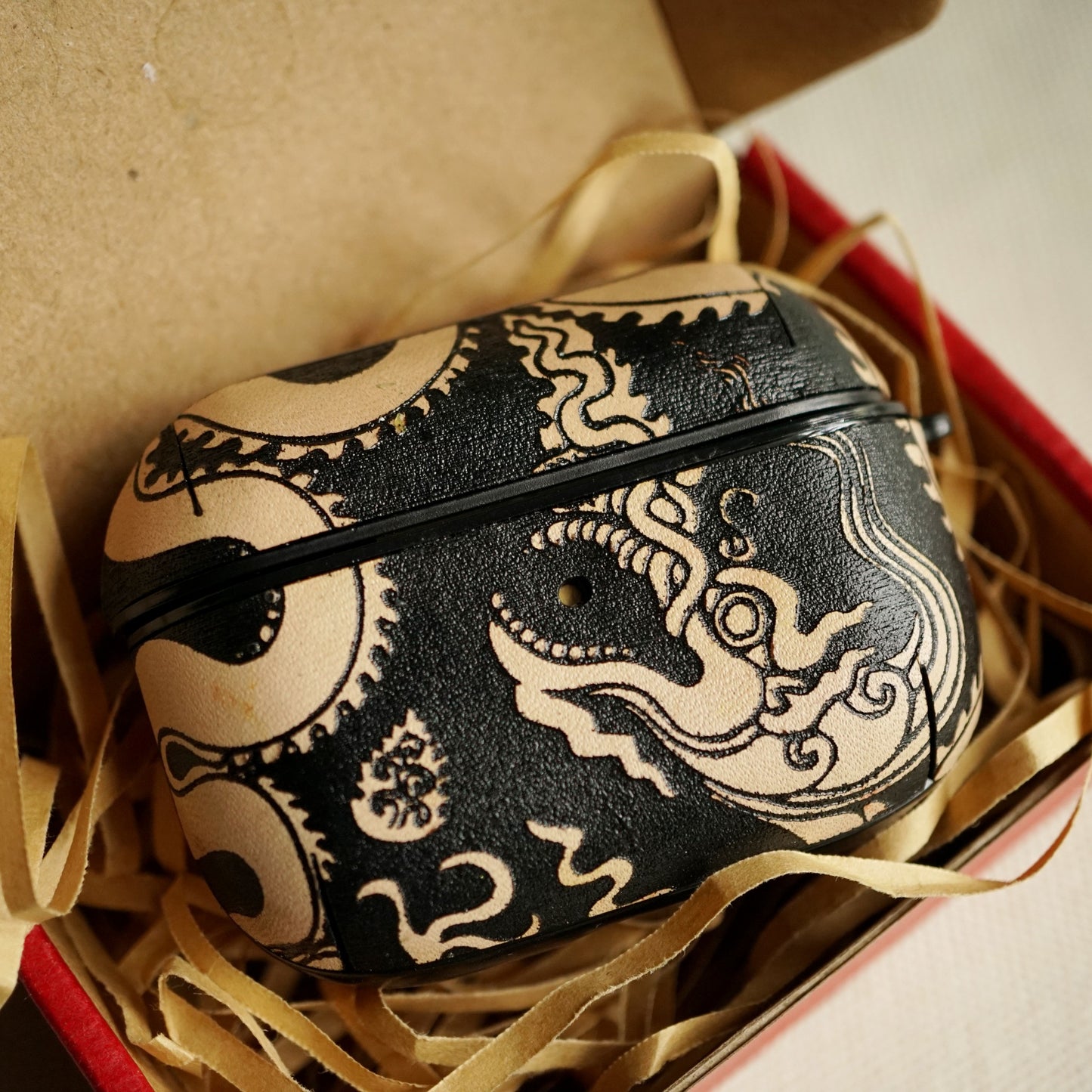 Hand-Painted AirPods Case – " Symbols of Stillness"