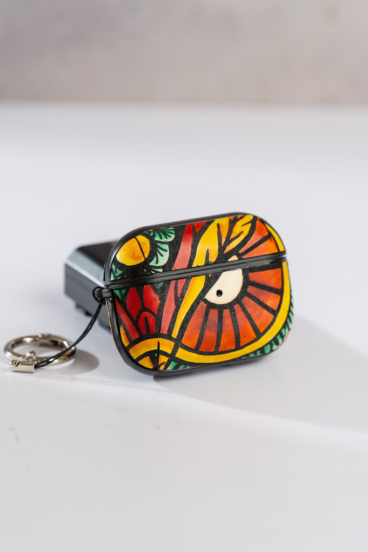 Hand-Painted AirPods Case – " Symbols of Stillness"