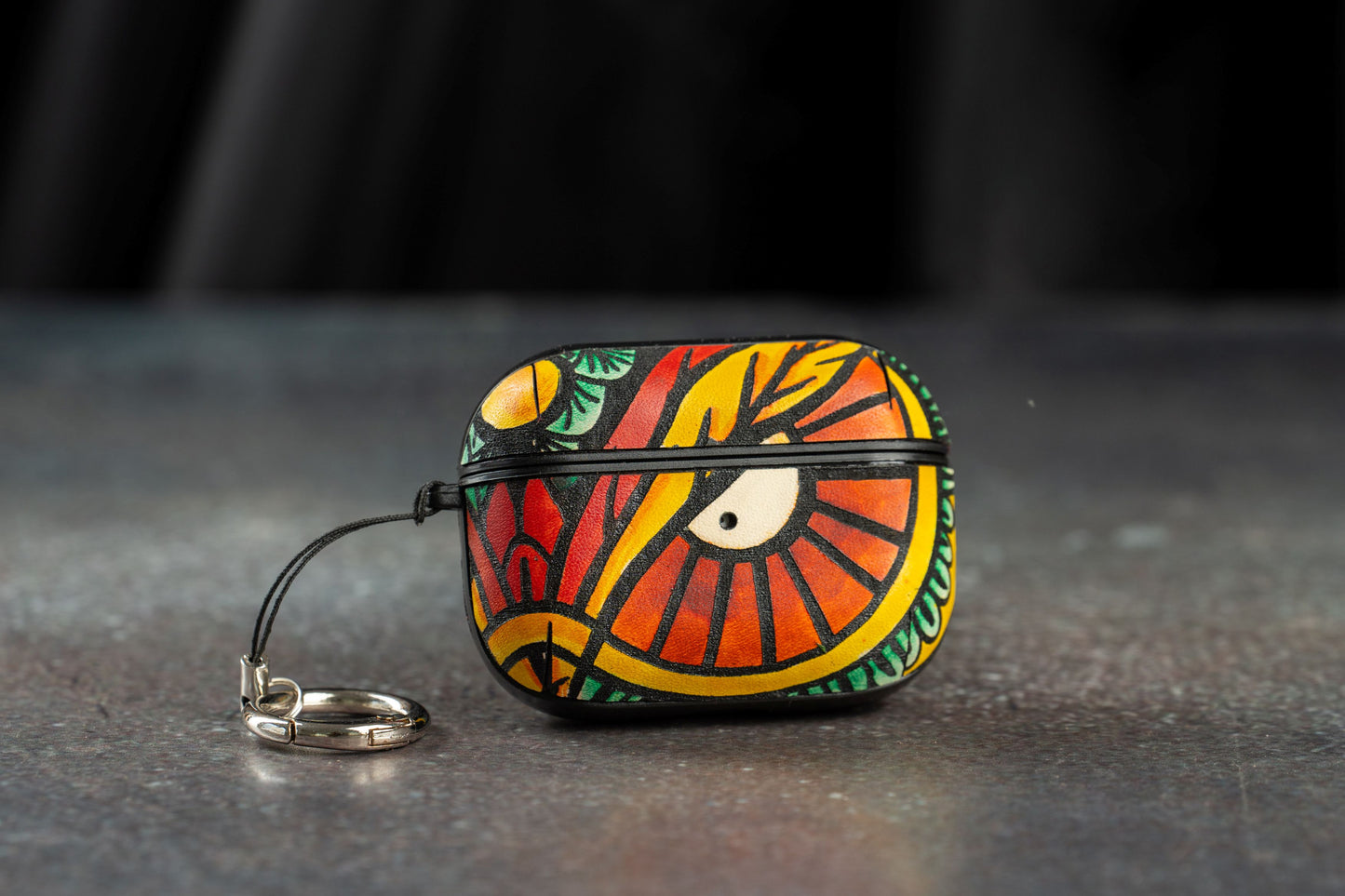 Hand-Painted AirPods Case – " Symbols of Stillness"