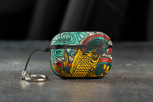 Hand-Painted AirPods Case – " Symbols of Stillness"