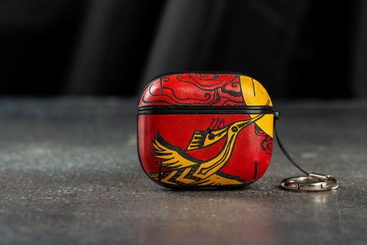 Hand-Painted AirPods Case – " Symbols of Stillness"