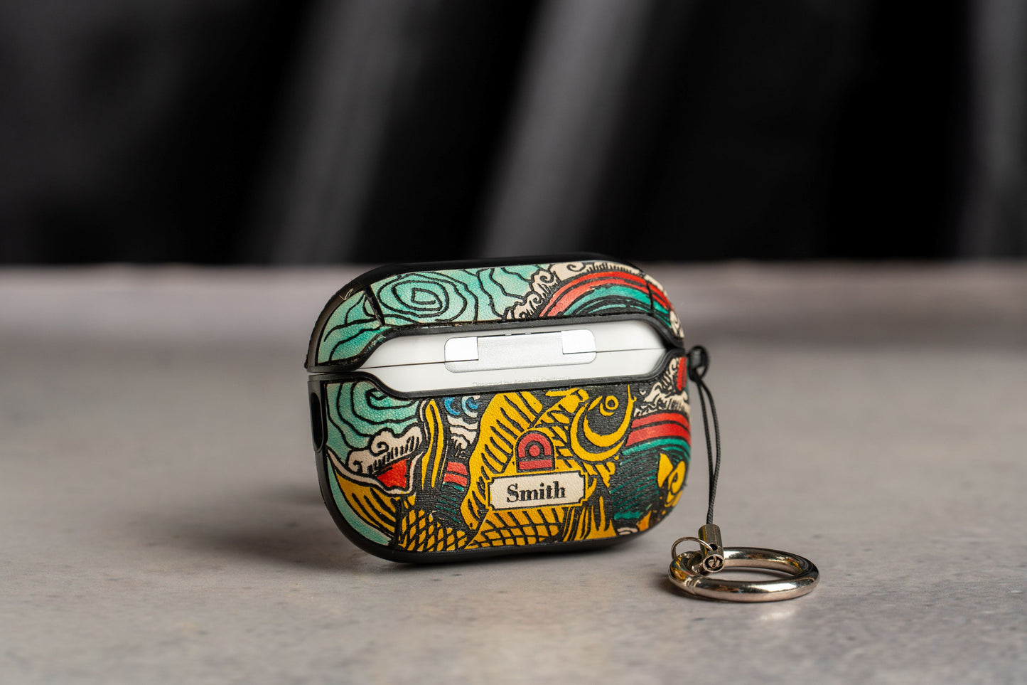 Hand-Painted AirPods Case – " Symbols of Stillness"